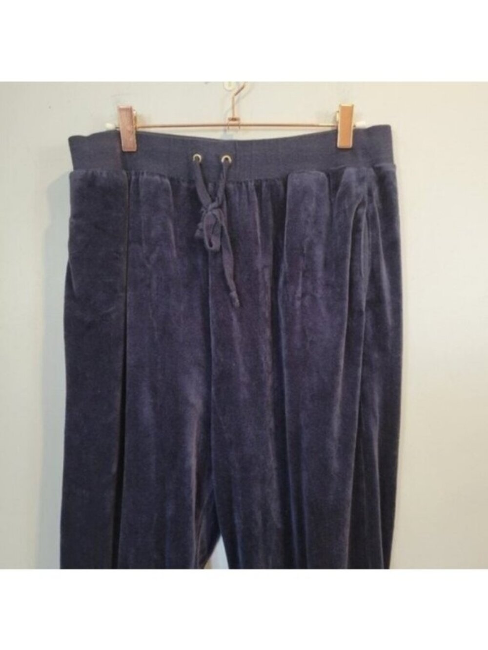 Juicy Couture | Black Lable Velour Track Tapered Pants Deep Blue - Picture 4 of 7